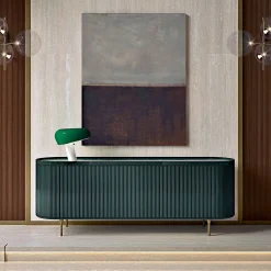 Bamax Sideboards Buffets<Opale 3-Door Channeled Green Sideboard