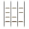 Bamax Bookcases<Opale 10-Shelf Black Bookcase