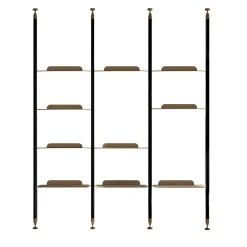 Bamax Bookcases<Opale 10-Shelf Black Bookcase