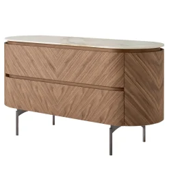 Modesign Dressers<Opera Dresser in Walnut Canaletto with Calacatta Ceramic Top