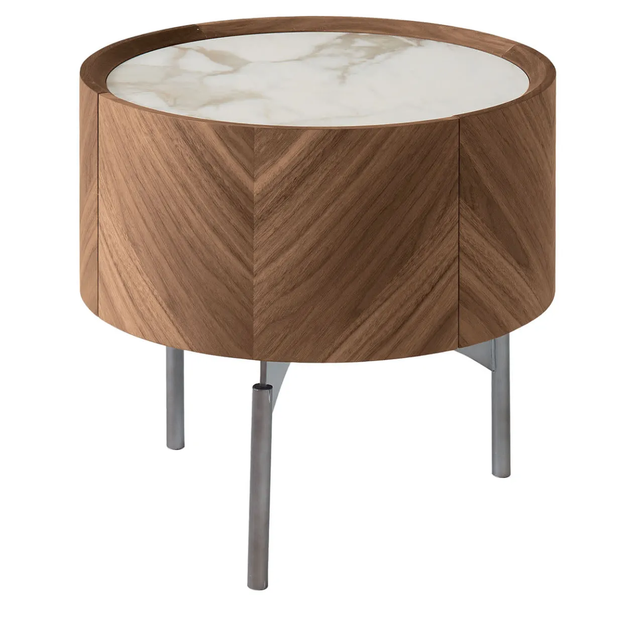 Modesign Nightstands<Opera Nightstand in Walnut Canaletto with Calacatta Ceramic Top