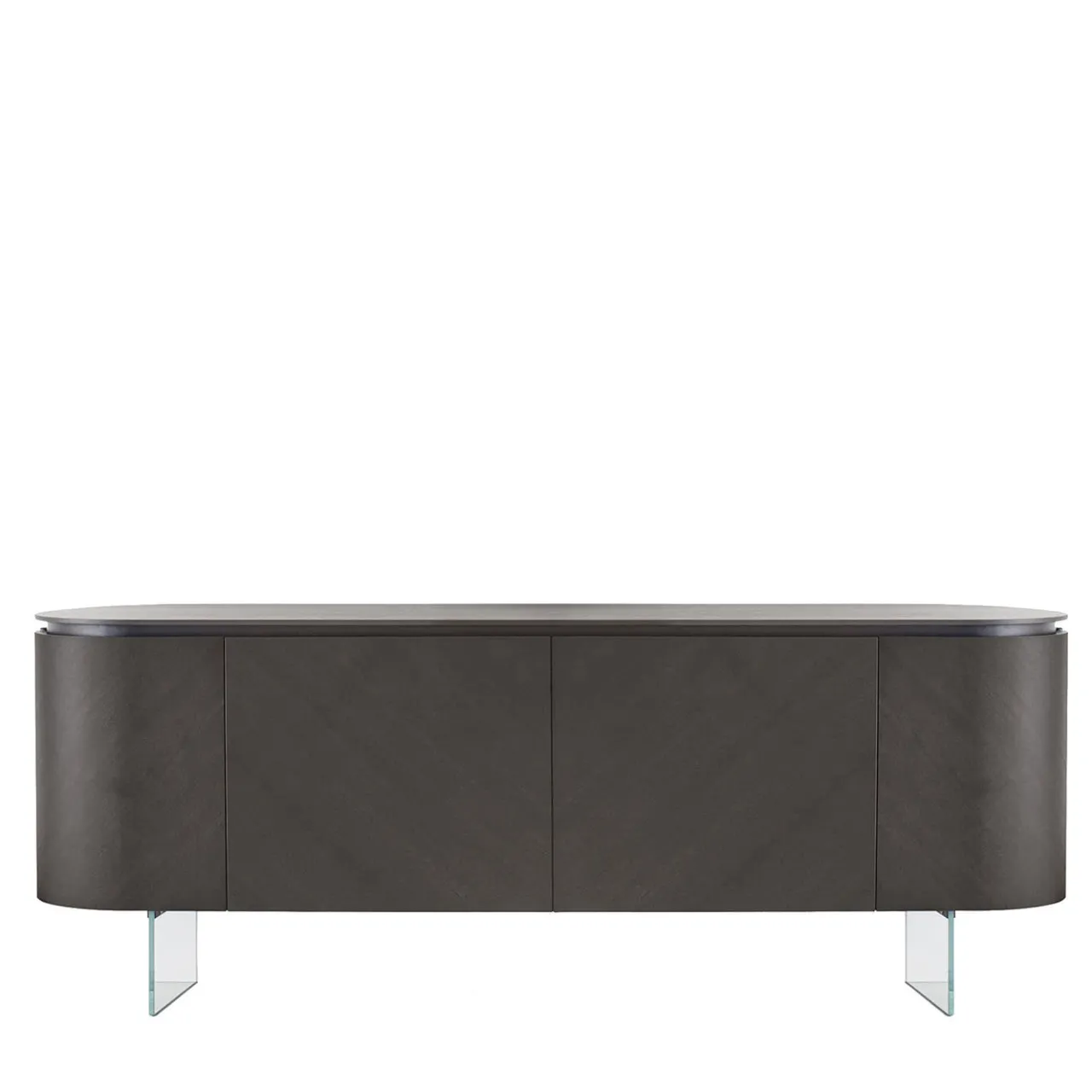 Modesign Sideboards Buffets<Opera Sideboard in Walnut Canaletto With Glass Base