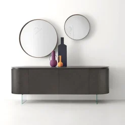 Modesign Sideboards Buffets<Opera Sideboard in Walnut Canaletto With Glass Base