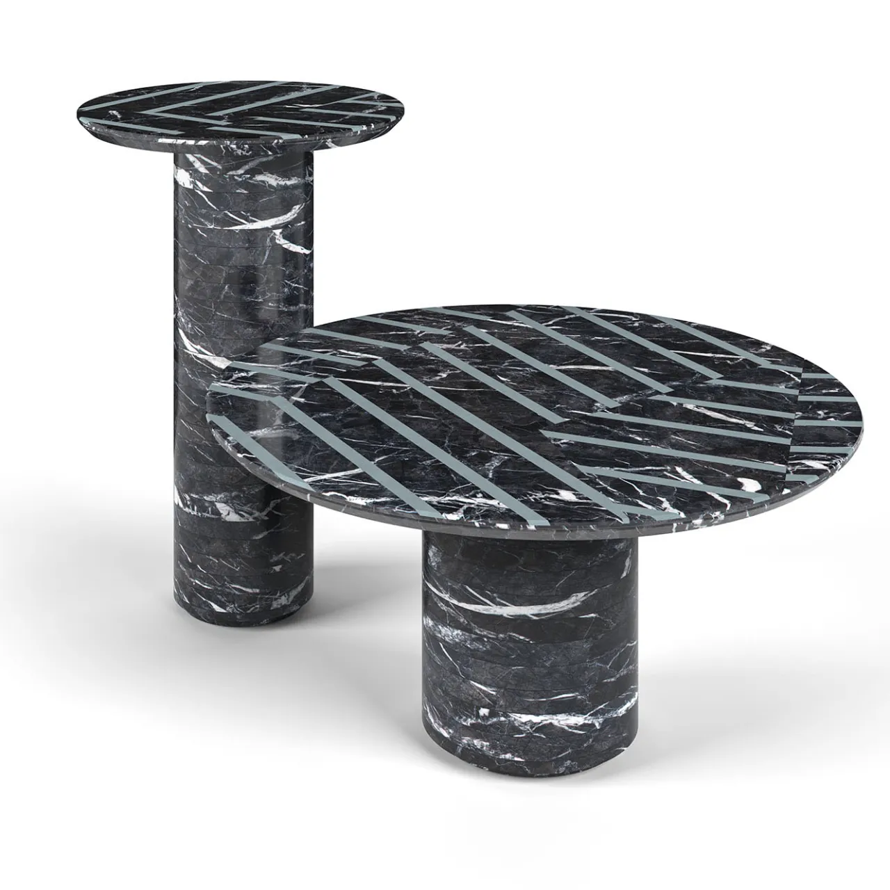 Del Savio 1910 Coffee Tables<Optic Grigio Carnico Marble Coffee Table by Zanellato Bortotto