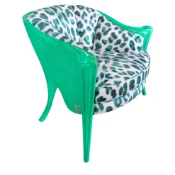 Sergio Villa Armchairs<Opus Animalier Green Armchair By Carlo Rampazzi
