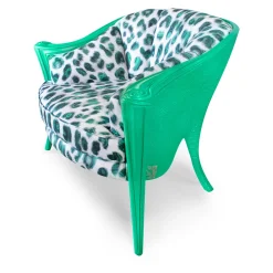 Sergio Villa Armchairs<Opus Animalier Green Armchair By Carlo Rampazzi