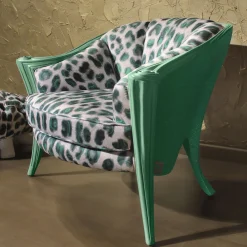 Sergio Villa Armchairs<Opus Animalier Green Armchair By Carlo Rampazzi