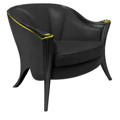 Sergio Villa Armchairs<Opus Black Armchair by Carlo Rampazzi