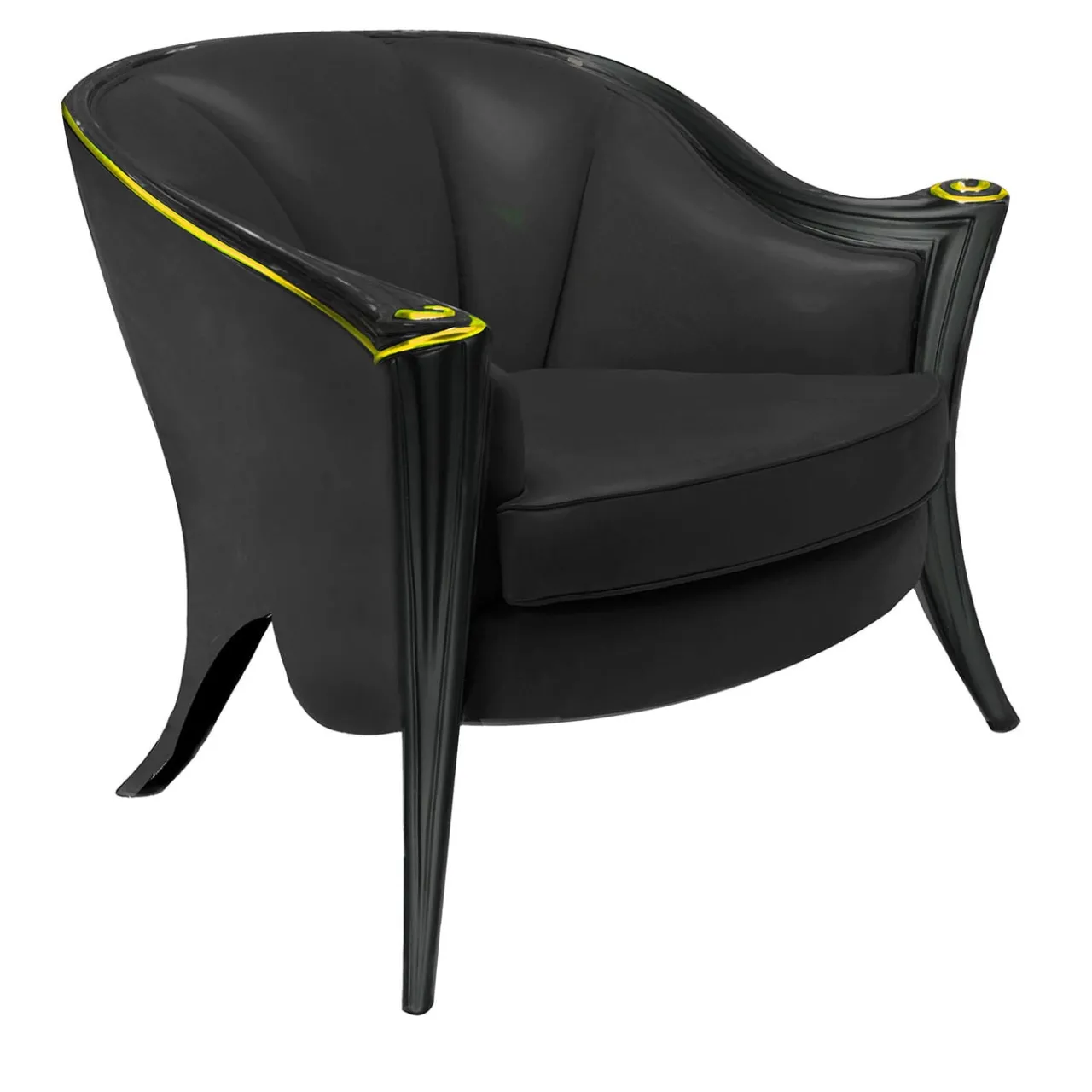 Sergio Villa Armchairs<Opus Black Armchair by Carlo Rampazzi