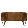 Sergio Villa Sideboards Buffets<Opus Futura Chocolate Wood & Leather Sideboard by Carlo Rampazzi