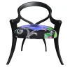 Sergio Villa Chairs<Opus Lacquered and Black Flower Chair By Carlo Rampazzi
