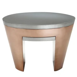 Sergio Villa Side Tables<Opus Metallica Round Side Table by Carlo Rampazzi