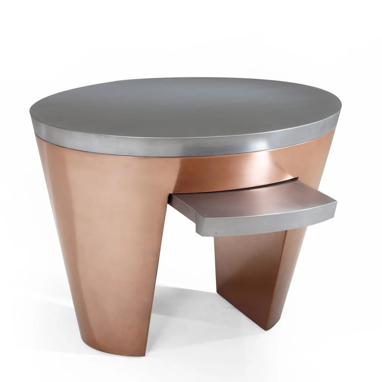 Sergio Villa Side Tables<Opus Metallica Round Side Table by Carlo Rampazzi