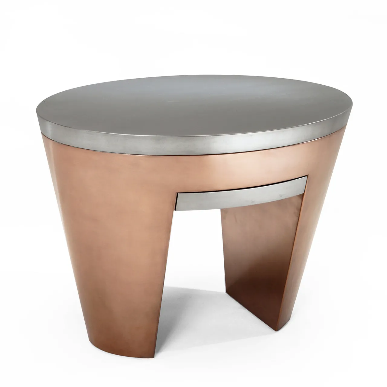 Sergio Villa Side Tables<Opus Metallica Round Side Table by Carlo Rampazzi