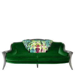 Sergio Villa Sofas<Opus Stupendo Metallica Green Sofa by Carlo Rampazzi