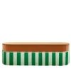 Lorenza Bozzoli Couture Benches<orange velvet with two-tone fringes bench