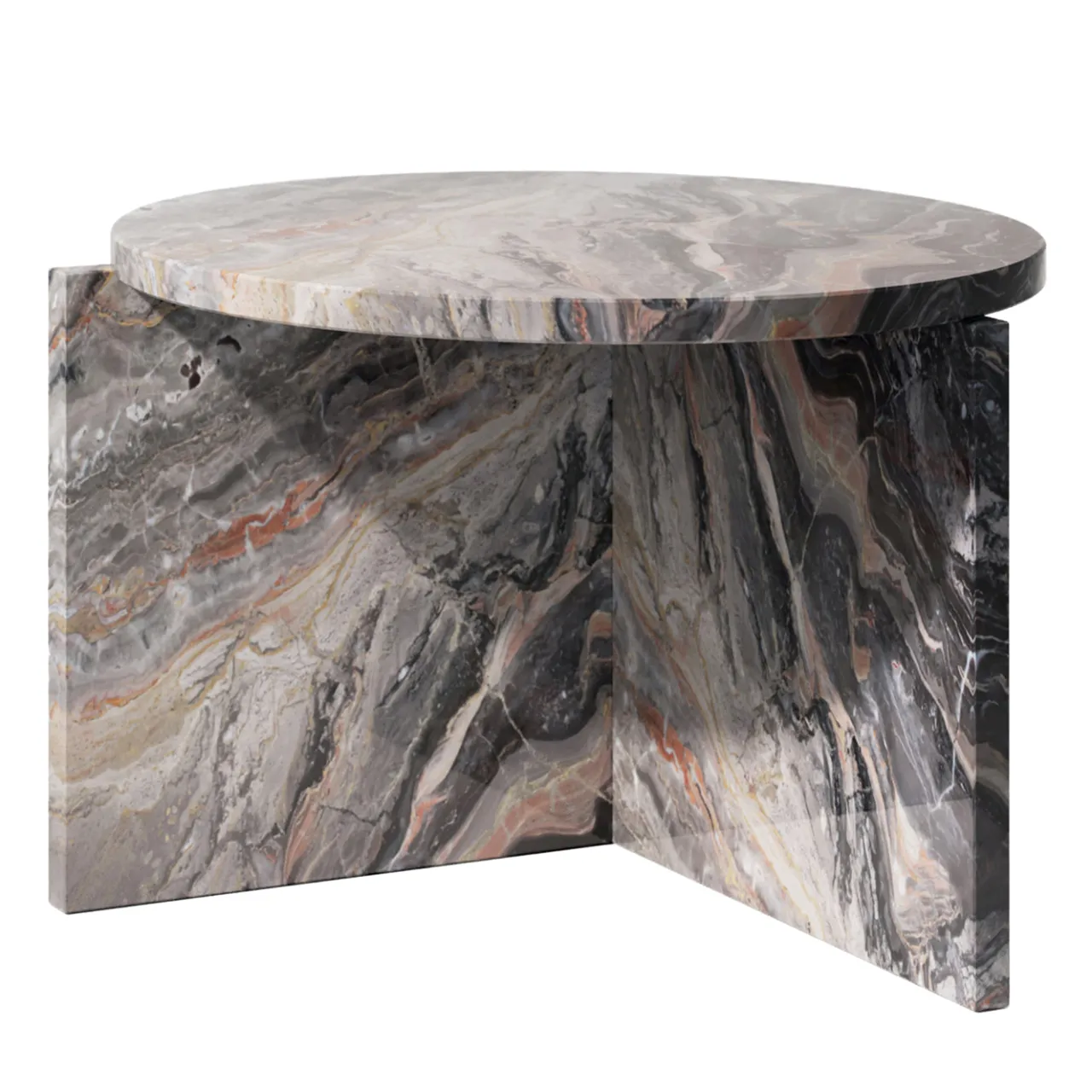 Secolo Side Tables<Origin Round Arabescato Orobico Marble Side Table by Artefatto Design Studio