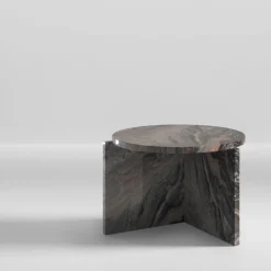 Secolo Side Tables<Origin Round Arabescato Orobico Marble Side Table by Artefatto Design Studio