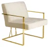 Zanaboni Lounge Chairs<Orione/G White and Gold Loung Chair