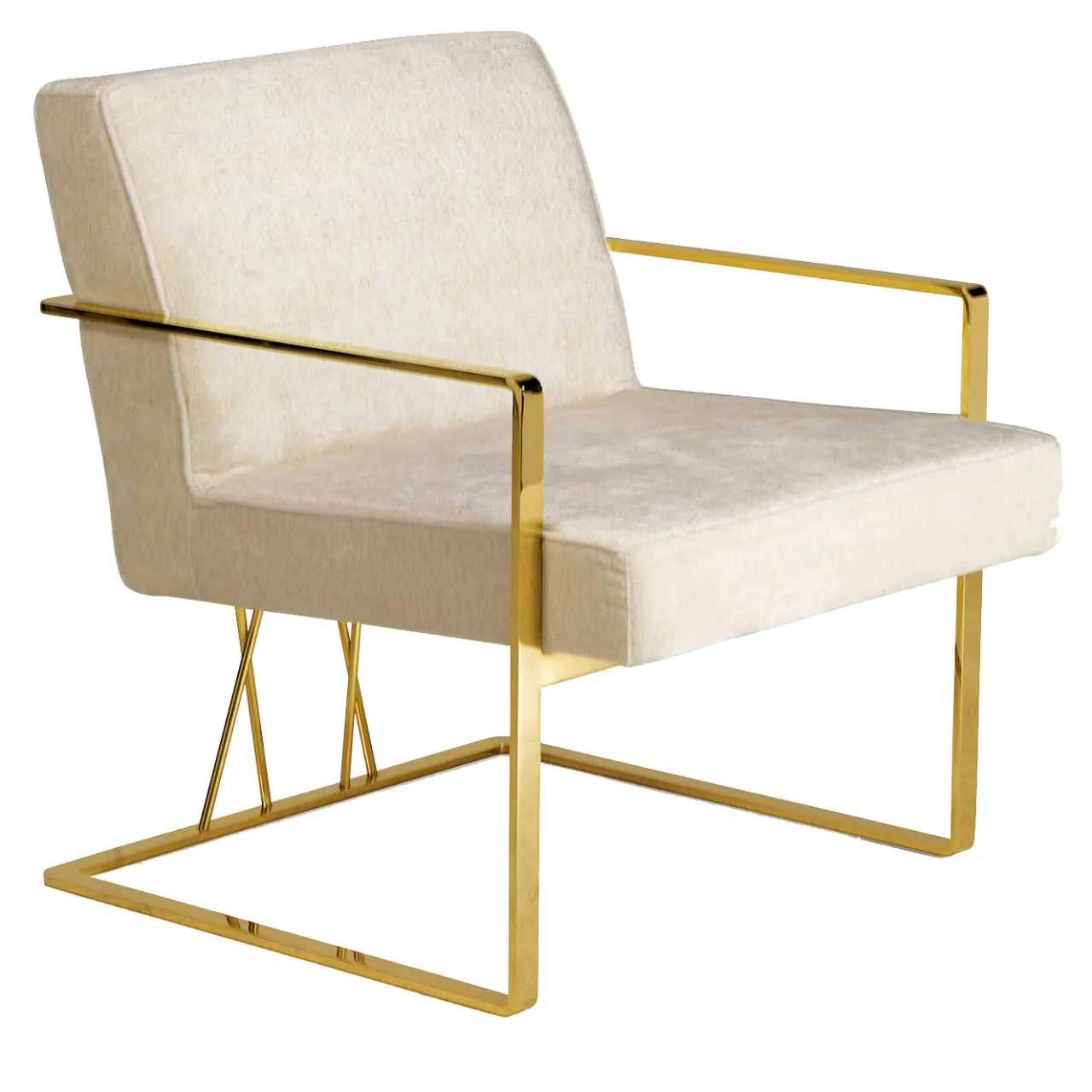 Zanaboni Lounge Chairs<Orione/G White and Gold Loung Chair