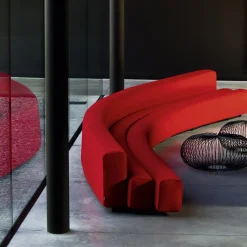 La Cividina Sofas<Osaka Red Sofa by Pierre Paulin