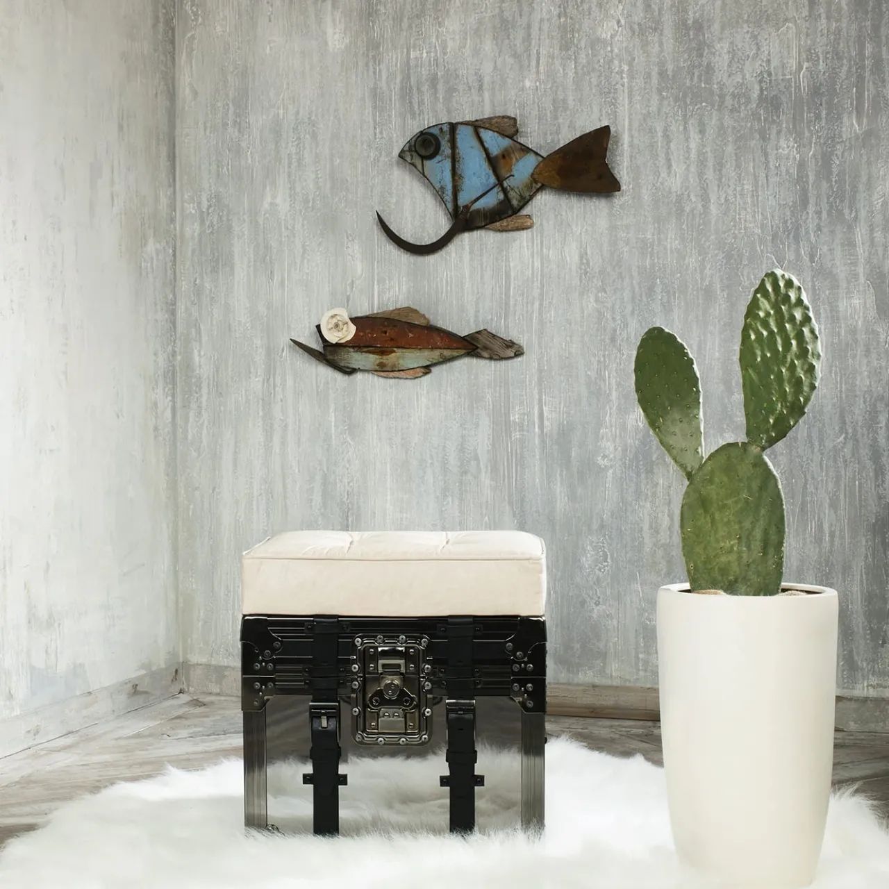 laErre Trunks Stools<Oslo Comfortable Beige Pouf