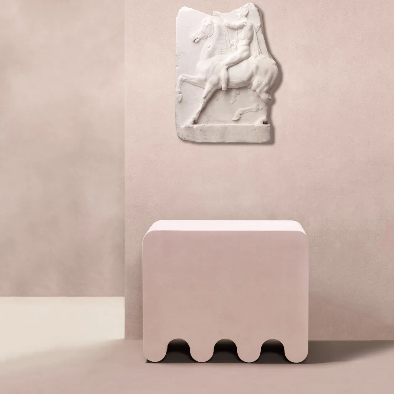 Giobagnara Stools<Ossicle Pink Leather Stool