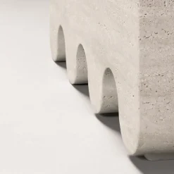 Giobagnara Stools<Ossicle White Travertine Stool