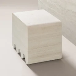 Giobagnara Stools<Ossicle White Travertine Stool