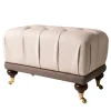 Mantellassi 1926 Ottomans & Poufs<Ottoman light brown and off white capitonnè pouf