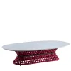 Giorgio Collection Outdoor Coffee Tables<Outdoor Amaranth Oval Cocktail Table With Stone Top