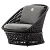 Giorgio Collection Outdoor Chairs & Stools<Outdoor Black Occasional fabric Chair