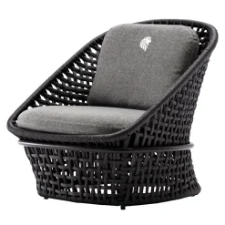 Giorgio Collection Outdoor Chairs & Stools<Outdoor Black Occasional fabric Chair