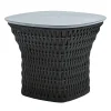 Giorgio Collection Outdoor Coffee Tables<Outdoor Black Side Table With Stone Top