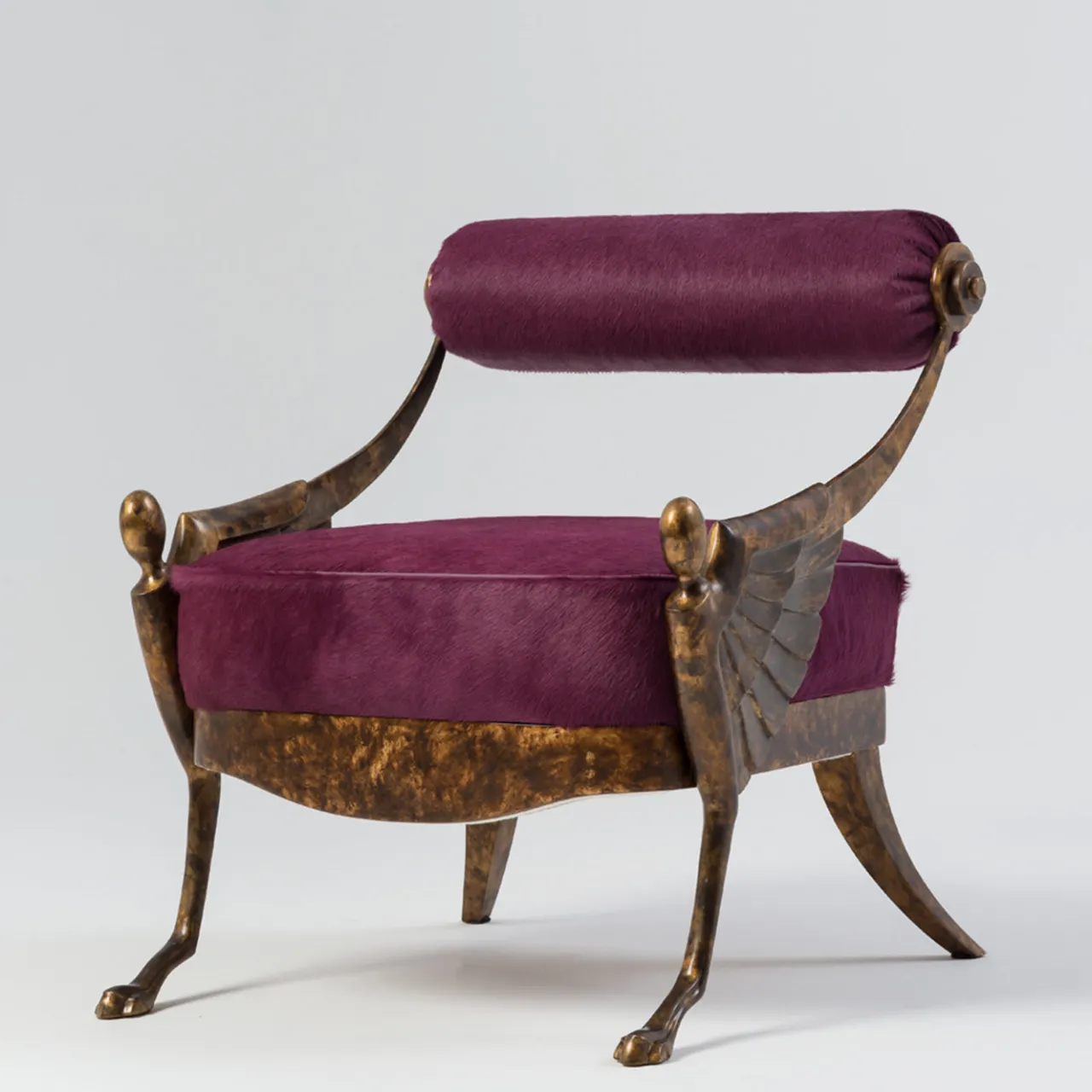Mantellassi 1926 Lounge Chairs<Over purple leather armchair