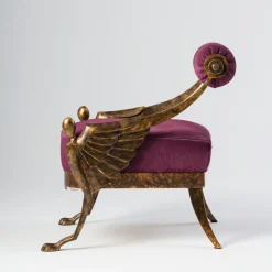Mantellassi 1926 Lounge Chairs<Over purple leather armchair