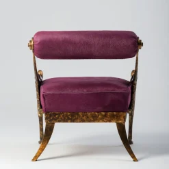 Mantellassi 1926 Lounge Chairs<Over purple leather armchair