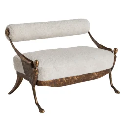 Mantellassi 1926 Sofas<Over White Brass Small Sofa