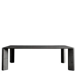 Luce Di Carrara Dining Tables<Overlay Rectangular Black Marble Dining Table