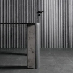Luce Di Carrara Dining Tables<Overlay Rectangular Black Marble Dining Table
