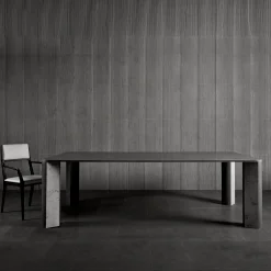 Luce Di Carrara Dining Tables<Overlay Rectangular Black Marble Dining Table