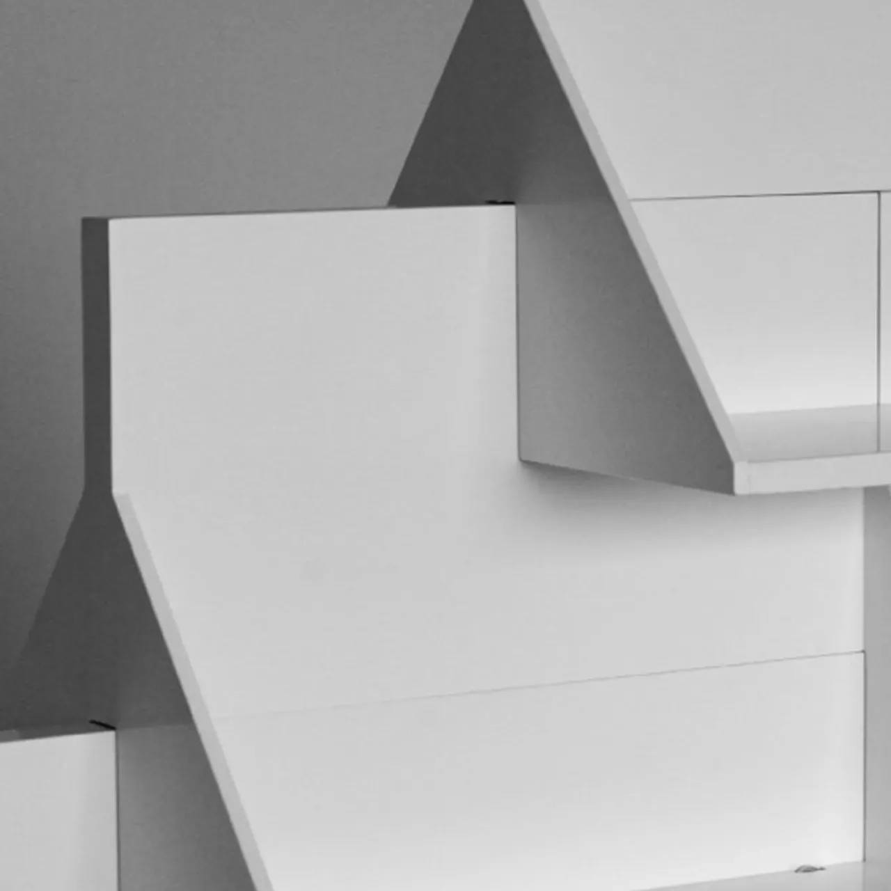 Berdondini 1926 Bookcases<Overlying Bookcase in White 1967 by Ugo La Pietra
