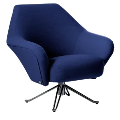 Tecno Spa Office Chairs<P32 Blue Swivel Armchair by Osvaldo Borsani