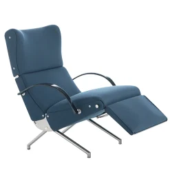 Tecno Spa Chaises<P40 Dusty Blue Lounge Chair by Osvaldo Borsani