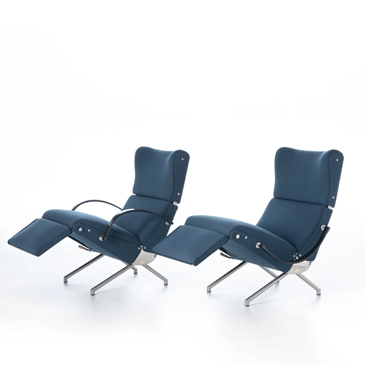 Tecno Spa Chaises<P40 Dusty Blue Lounge Chair by Osvaldo Borsani