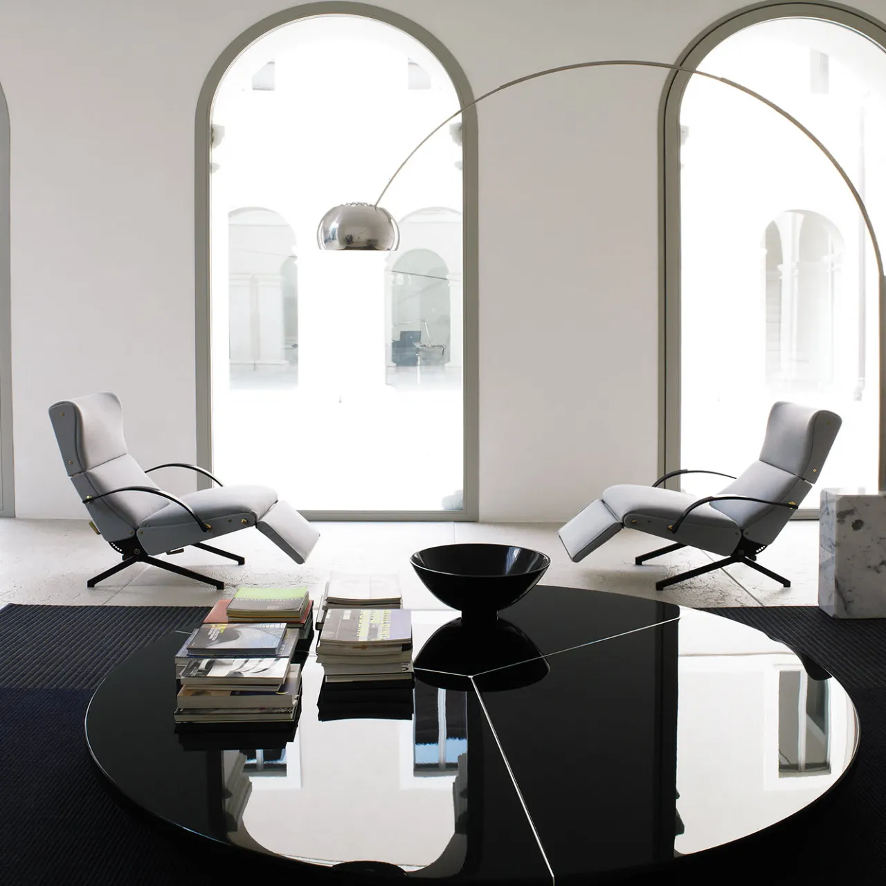 Tecno Spa Chaises<P40 Gray Lounge Armchair by Osvaldo Borsani