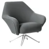 Tecno Spa Office Chairs<P32 Light Gray Swivel Armchair by Osvaldo Borsani