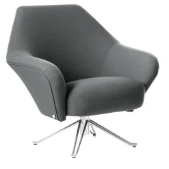 Tecno Spa Office Chairs<P32 Light Gray Swivel Armchair by Osvaldo Borsani