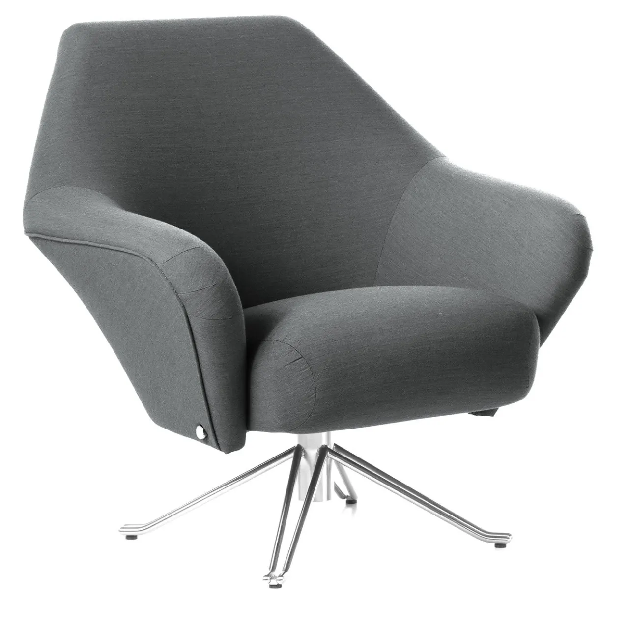 Tecno Spa Office Chairs<P32 Light Gray Swivel Armchair by Osvaldo Borsani