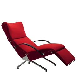 Tecno Spa Chaises<P40 Red Lounge Armchair by Osvaldo Borsani